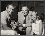 Darren McGavin, director Tyrone Guthrie, and Judith Barcroft in rehearsal for the stage production Dinner at Eight