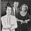 Ruth Ford, Jeffrey Lynn, and June Havoc in rehearsal for the stage production Dinner at Eight