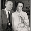 Jeffrey Lynn and Ruth Ford in rehearsal for the stage production Dinner at Eight