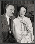 Jeffrey Lynn and Ruth Ford in rehearsal for the stage production Dinner at Eight