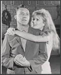 Robert Burr and Pamela Tiffin in rehearsal for the stage production Dinner at Eight