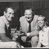 Darren McGavin, director Tyrone Guthrie, and Judith Barcroft in rehearsal for the stage production Dinner at Eight