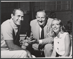 Darren McGavin, director Tyrone Guthrie, and Judith Barcroft in rehearsal for the stage production Dinner at Eight