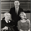 Gilbert Miller, Jerome Lawrence and Jennifer West in rehearsal for the stage production Diamond Orchid