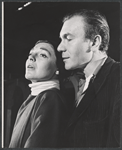 Anne Bancroft and John Colicos in rehearsal for the stage production The Devils