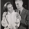 Sylvia Daneel and Shepperd Strudwick in rehearsal for the stage production A Desert Incident