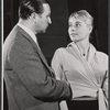 Dorothy Blackburn and unidentified in rehearsal for the stage production A Desert Incident