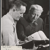 Tad Danielewski and author Pearl S. Buck in rehearsal for the stage production A Desert Incident