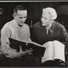 Tad Danielewski and author Pearl S. Buck in rehearsal for the stage production A Desert Incident