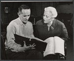 Tad Danielewski and author Pearl S. Buck in rehearsal for the stage production A Desert Incident
