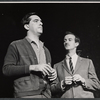 James Patterson and unidentified in the replacement cast of The Collection & The Dumbwaiter