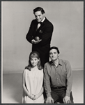 Hal Linden [standing center], Sue Ane Langdon and Alan Alda in publicity photo from the stage production The Apple Tree