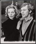 Lauren Bacall and Len Cariou in rehearsal for the stage production Applause