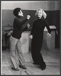 Sammy Williams and Lauren Bacall in rehearsal for the stage production Applause