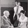 Director George Abbott, Roddy Maude-Roxby, and Valerie French in rehearsal for the stage production Help Stamp Out Marriage!