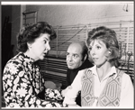 Maureen Stapleton, Michael Lombard, and Betsy von Furstenberg in rehearsal for the stage production The Gingerbread Lady