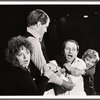 Sasha Von Scherler [left], John Lithgow [second from left], Mary Beth Hurt [right] and unidentified [second from right] in rehearsal for the 1975 stage production Trelawney of the "Wells"
