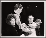 Sasha Von Scherler [left], John Lithgow [second from left], Mary Beth Hurt [right] and unidentified [second from right] in rehearsal for the 1975 stage production Trelawney of the "Wells"