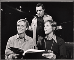 Meryl Streep, Christopher Hewett and Mary Beth Hurt in rehearsal for the 1975 stage production Trelawney of the "Wells"