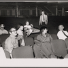 Peter Stone [foreground with glasses], Joe Layton, Danny Kaye [center background], Martin Charnin and Richard Rodgers in rehearsal for the stage production Two by Two