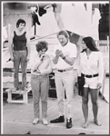Michael Karm, Joan Copeland, Danny Kaye and Tricia O'Neil in rehearsal for the stage production Two by Two