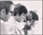 Peter Stone, Joe Layton and lyricist Martin Charnin in rehearsal for the stage production Two by Two