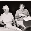 Danny Kaye and librettist Peter Stone in rehearsal for the stage production Two by Two