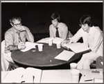 Peter Stone, Joe Layton and Martin Charnin in rehearsal for the stage production Two by Two