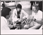 Joe Layton, Martin Charnin and Danny Kaye in rehearsal for the stage production Two by Two