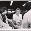 Martin Charnin, Danny Kaye and Joe Layton [back to camera] in rehearsal for the stage production Two by Two