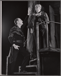 Basil Rathbone [right] and unidentified in the stage production J.B.