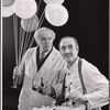 Basil Rathbone [right] and unidentified in the stage production J.B.