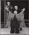 James Daly [front] Basil Rathbone and ensemble in the stage production J.B.