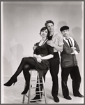 Elizabeth Seal, Denis Quilley and Clive Revill in the stage production Irma La Douce