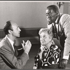 Seymour Vall, Molly Picon and Godfrey Cambridge in rehearsal for the stage production How to Be a Jewish Mother 