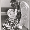 Godfrey Cambridge and Molly Picon in rehearsal for the stage production How to Be a Jewish Mother 