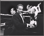 Leonid Hambro, Victor Borge, Claire Sombert and Michel Bruel in publicity photo for the touring production Victor Borge in Concert