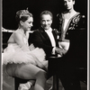 Claire Sombert, Victor Borge and Michel Bruel in publicity photo for the touring production Victor Borge in Concert