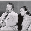 Peter Ustinov and M'el Dowd in rehearsal for the stage production The Unknown Soldier and His Wife