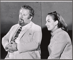 Peter Ustinov and M'el Dowd in rehearsal for the stage production The Unknown Soldier and His Wife