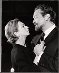 Joan Greenwood and Alfred Drake in rehearsal for the stage production Those That Play the Clowns