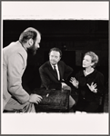 Robin Midgley, Alfred Drake and Joan Greenwood in rehearsal for the stage production Those That Play the Clowns