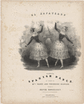 El zapateado, celebrated Spanish dance. As danced by Mdes Fanny and Theodore Elssler.