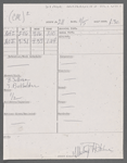 Stage manager's log