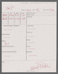 Stage manager's log