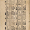 Notebook 1: ("A"). Includes printed calendars for 1851/52; entries dated 1853-54