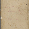 Notebook 9: ("F"). "Note Book  John Burroughs  Treasury Dept Washington DC  Feb. 27 1865." "In the Hemlocks"