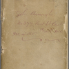 Notebook 6: ("G"). "John Burroughs No 377 First St East Capitol Hill Dec.14 1865." Walt Whitman