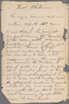 Notebook 6: ("G"). "John Burroughs No 377 First St East Capitol Hill Dec.14 1865." Walt Whitman