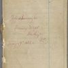 Notebook 8: ("H"). "Note Book  John Burroughs  Treasury Dept Washington DC  Jany 17 1866." "Experiences with Nature"